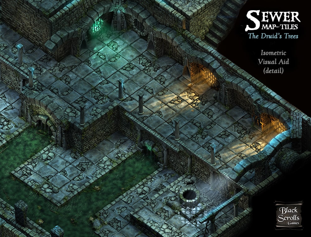 sewer map tiles - isometric visual aid detail