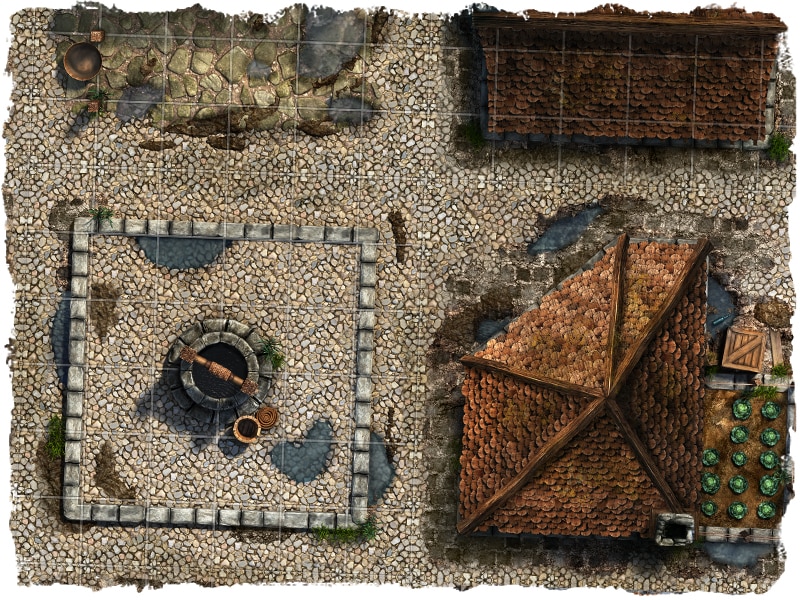 rpg medieval city map tile set