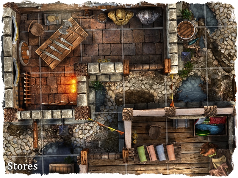 rpg medieval city map tile set