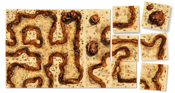 Hig and Low levels from desert canyon tiles