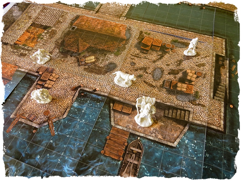 dock and canals map tile set role playing game